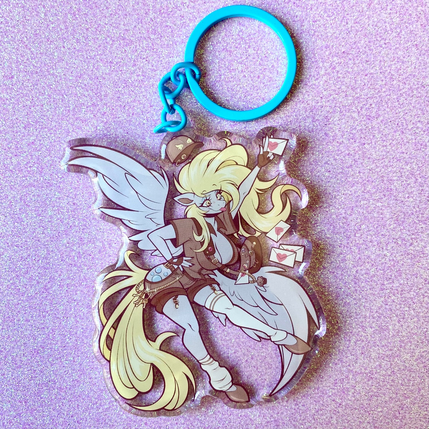 PREORDER: RERELEASE: ACRYLIC KEYCHAIN : Silly Mail Delivery Mare