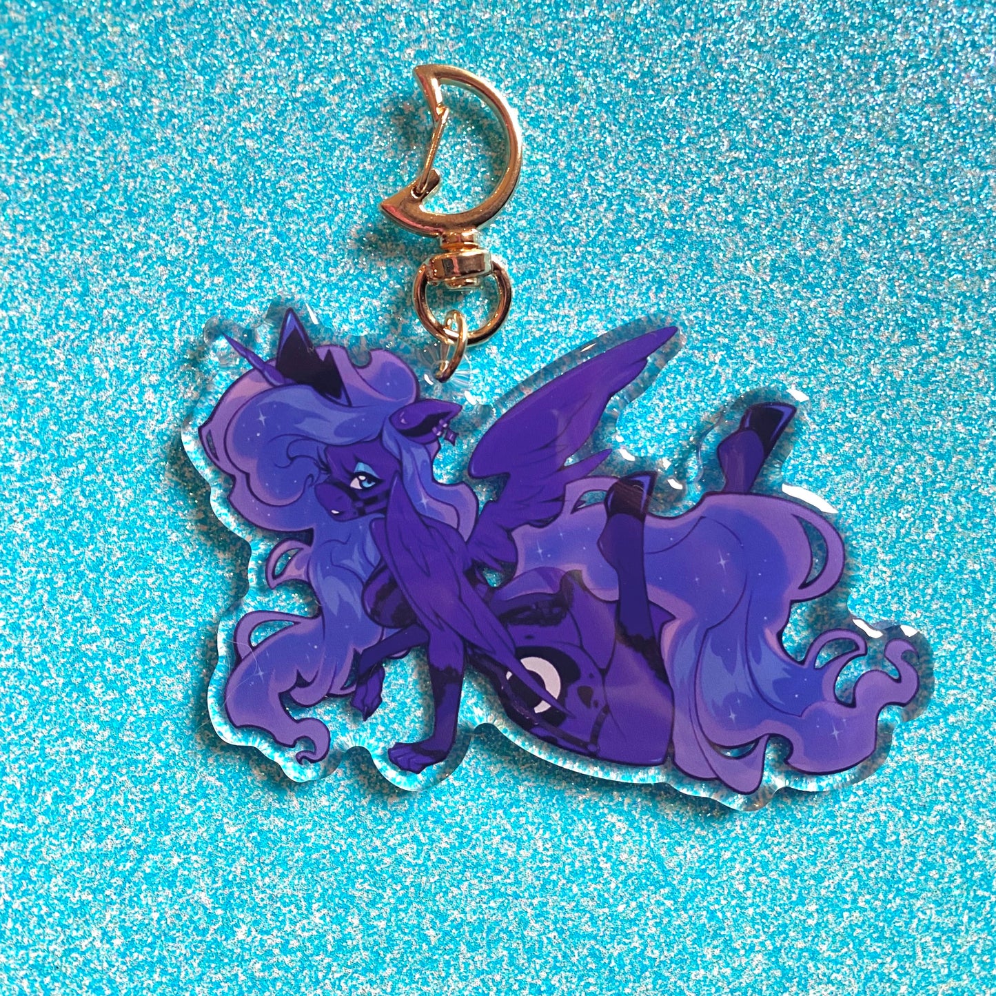 PREORDER: RERELEASE: ACRYLIC KEYCHAIN : Midnight Royal Alicorn