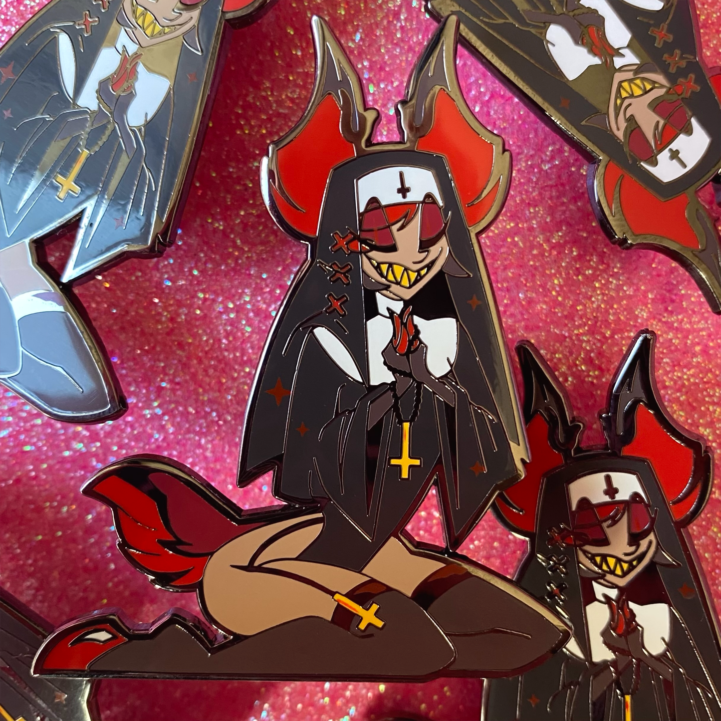 HARD ENAMEL PIN: Hazbin Hotel - Alastor as a Nun