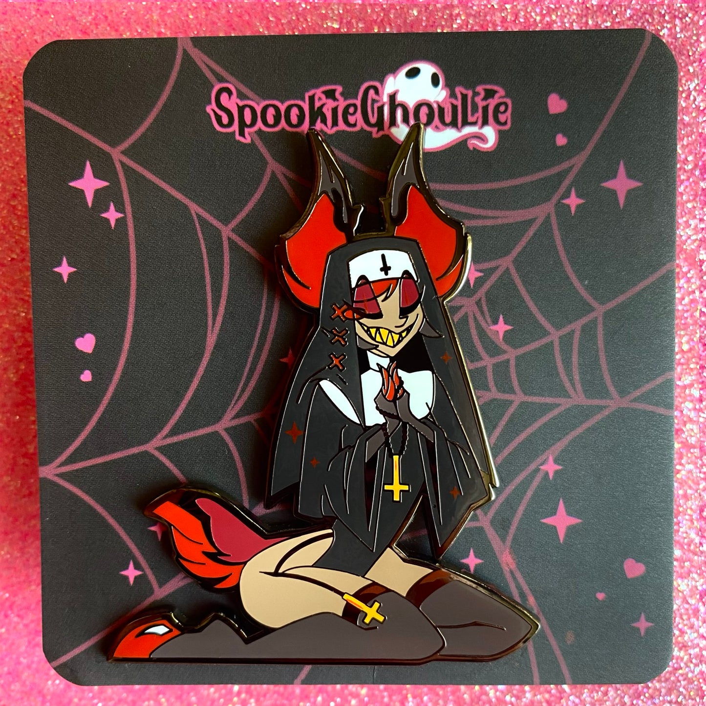 HARD ENAMEL PIN: Hazbin Hotel - Alastor as a Nun
