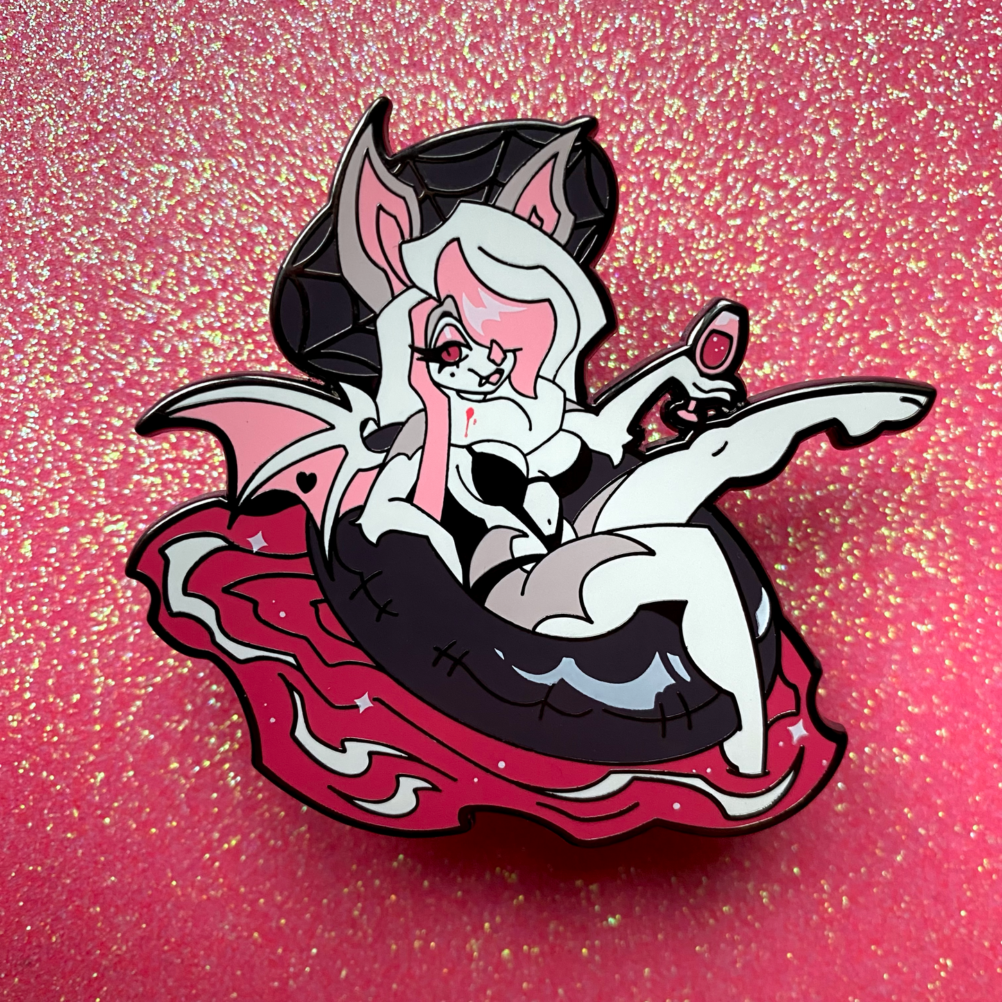 HARD ENAMEL PIN: Sangrea the Vampire Bat - August Patreon
