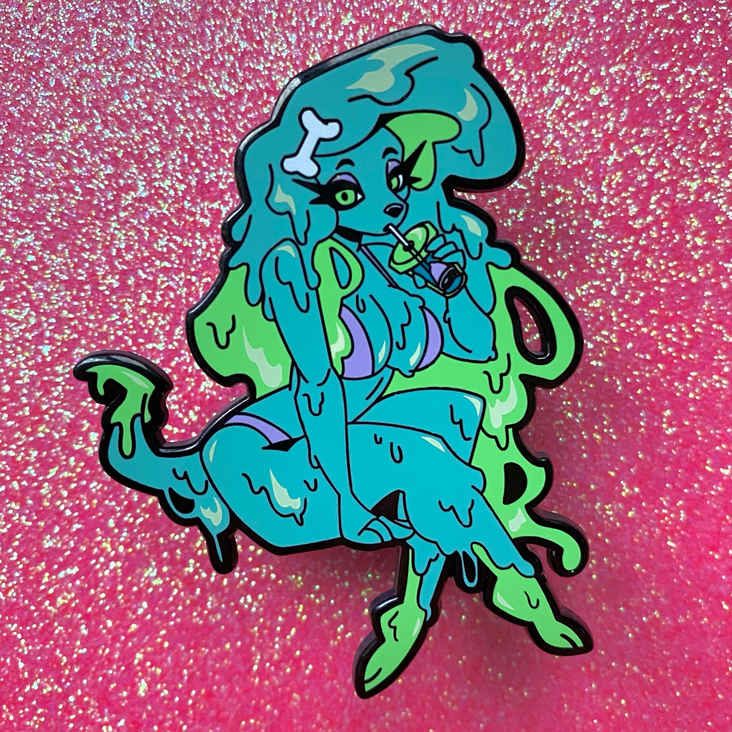 HARD ENAMEL PIN: Goopsie the Slime Dog - November Patreon