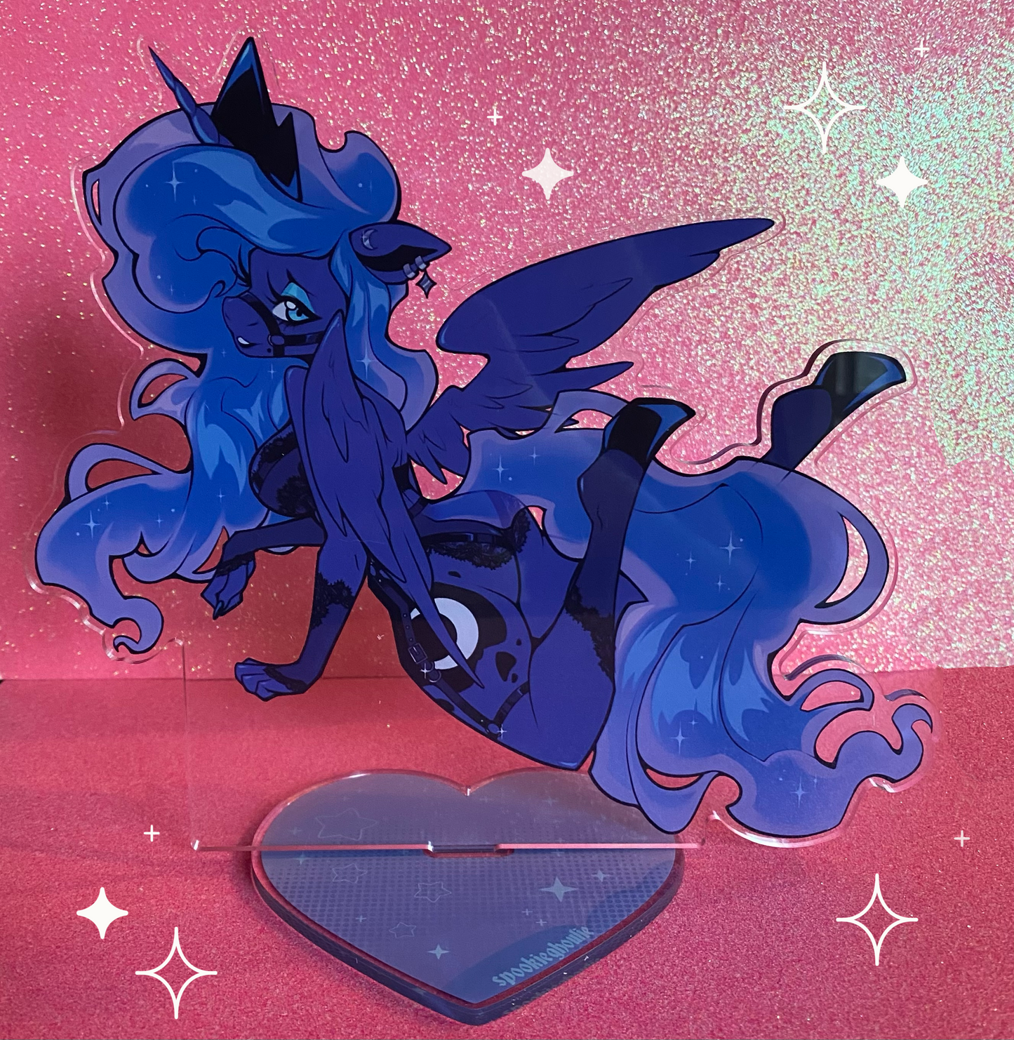 STANDEE (XL): Midnight Royal Alicorn - 8 Inches Tall