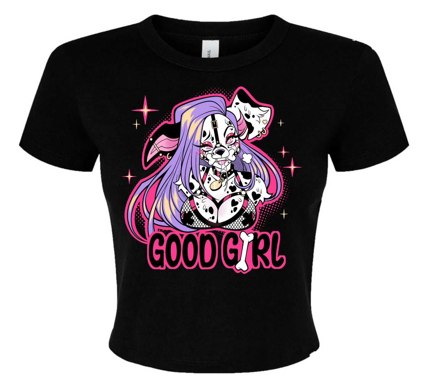 Women’s Baby Tee / Crop Top : Good Girl : Black