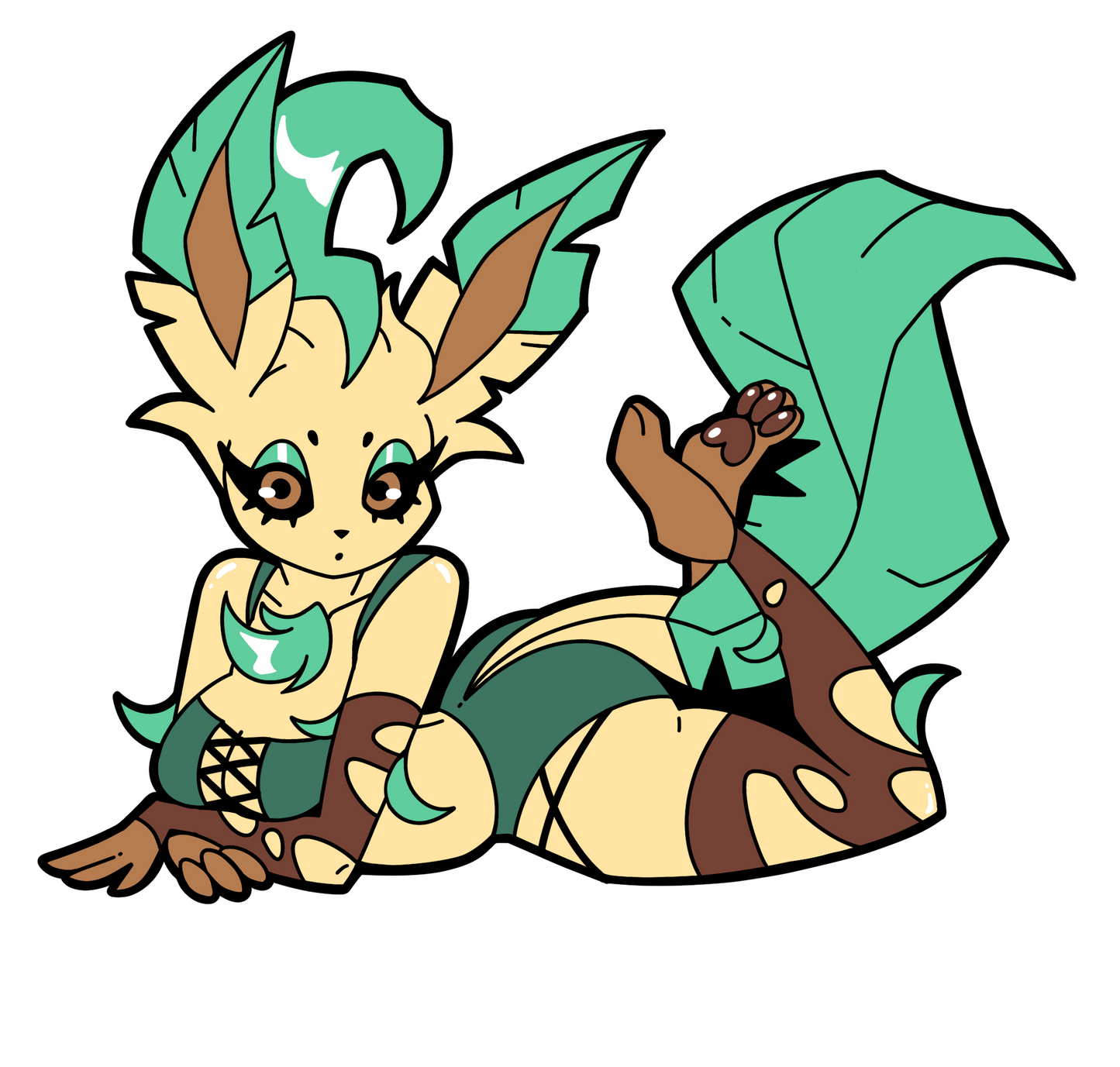 HARD ENAMEL PIN: Monster Grass Dog