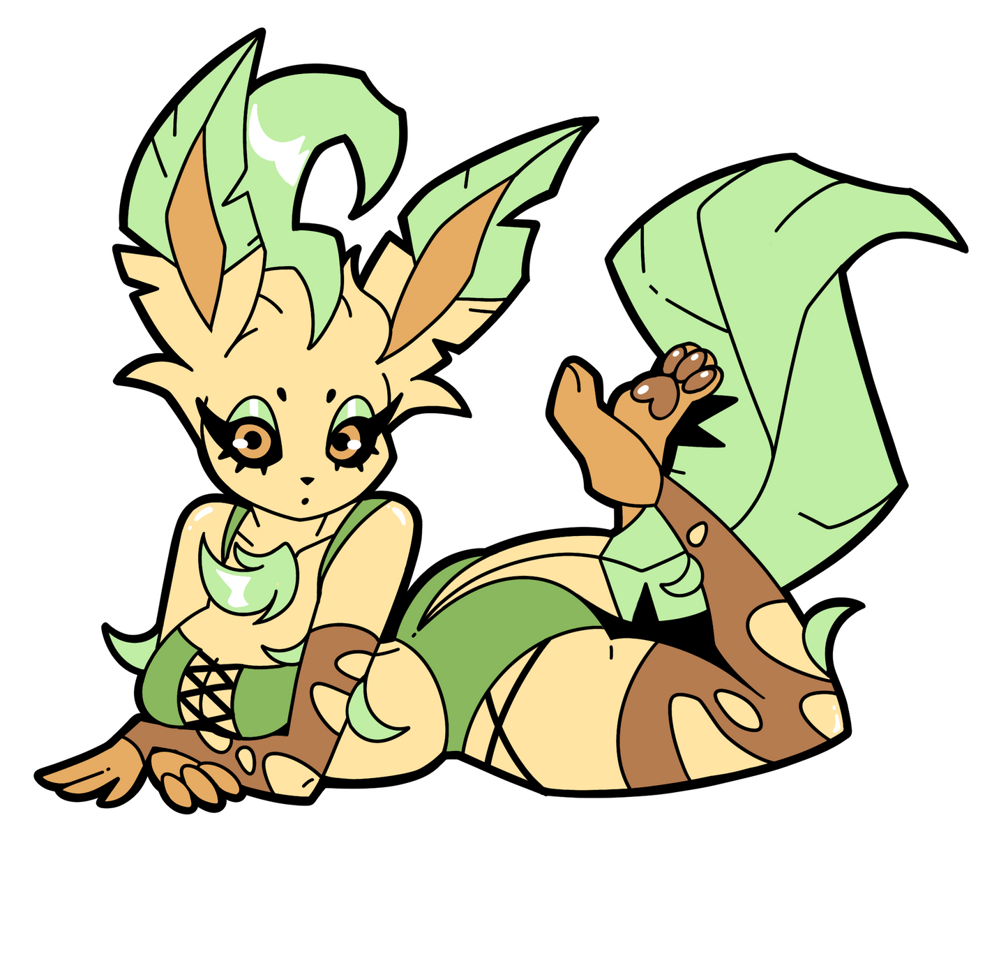 HARD ENAMEL PIN: Monster Grass Dog