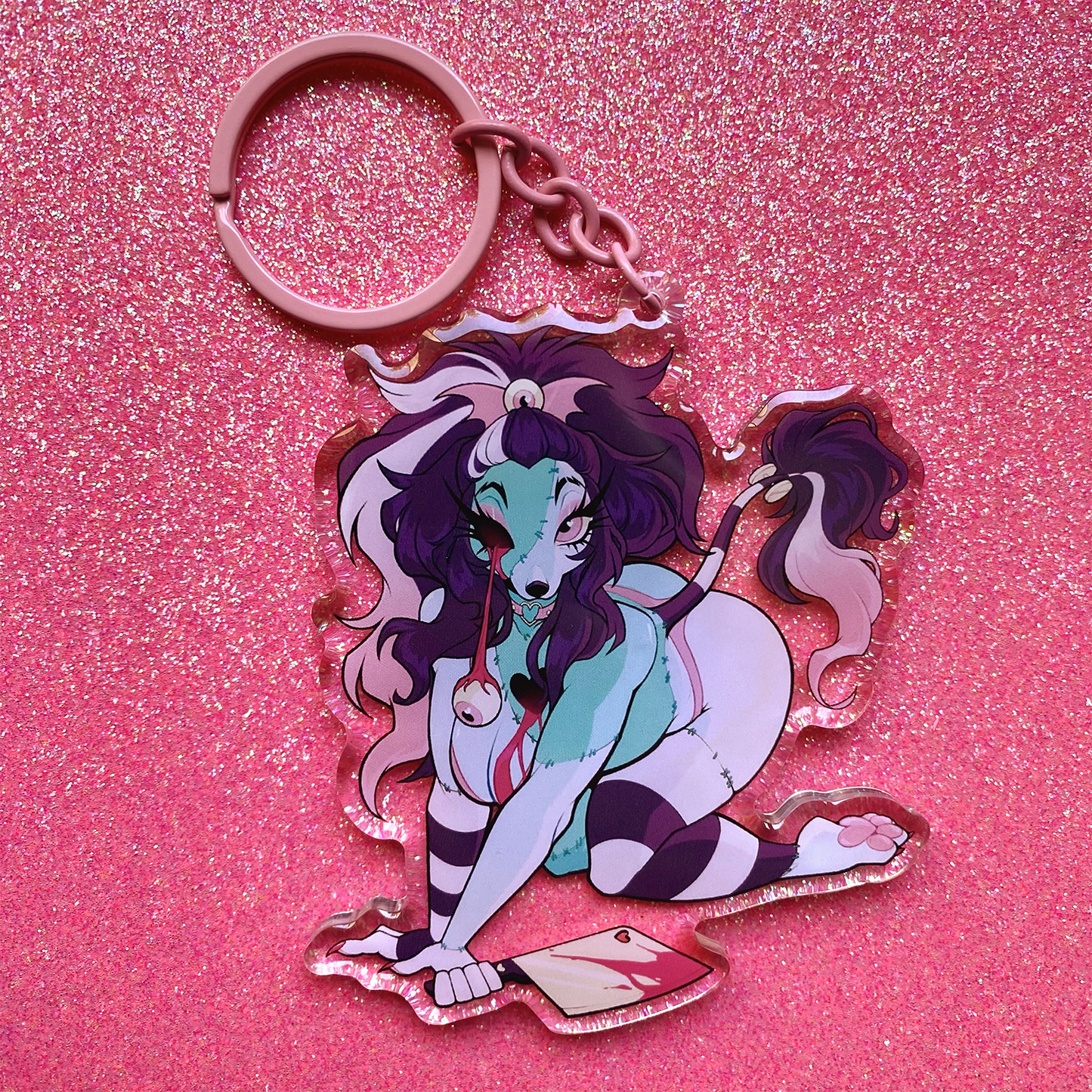 DISCONTINUING: ACRYLIC KEYCHAIN : Eye Love You (Bloody Frankie)