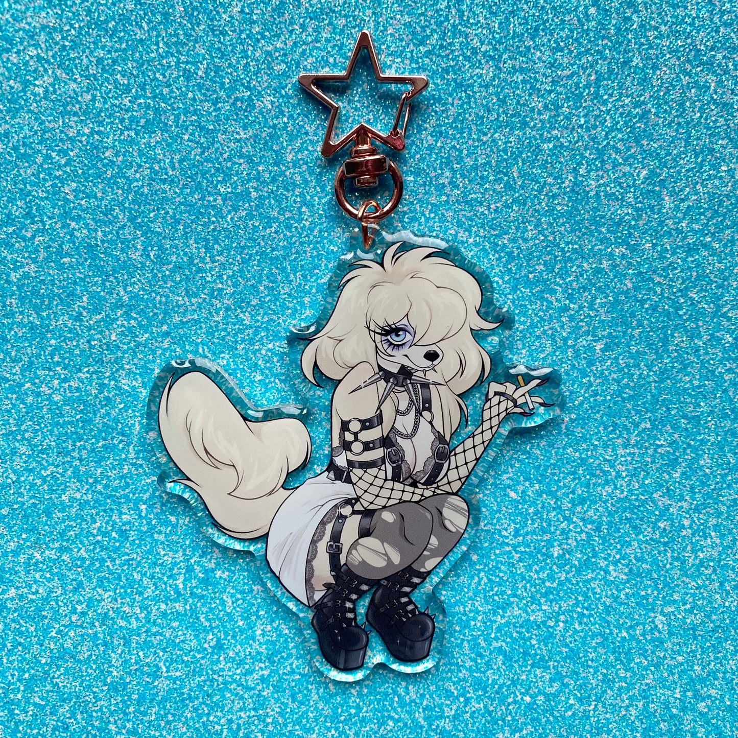 ACRYLIC KEYCHAIN : Grunge Dog