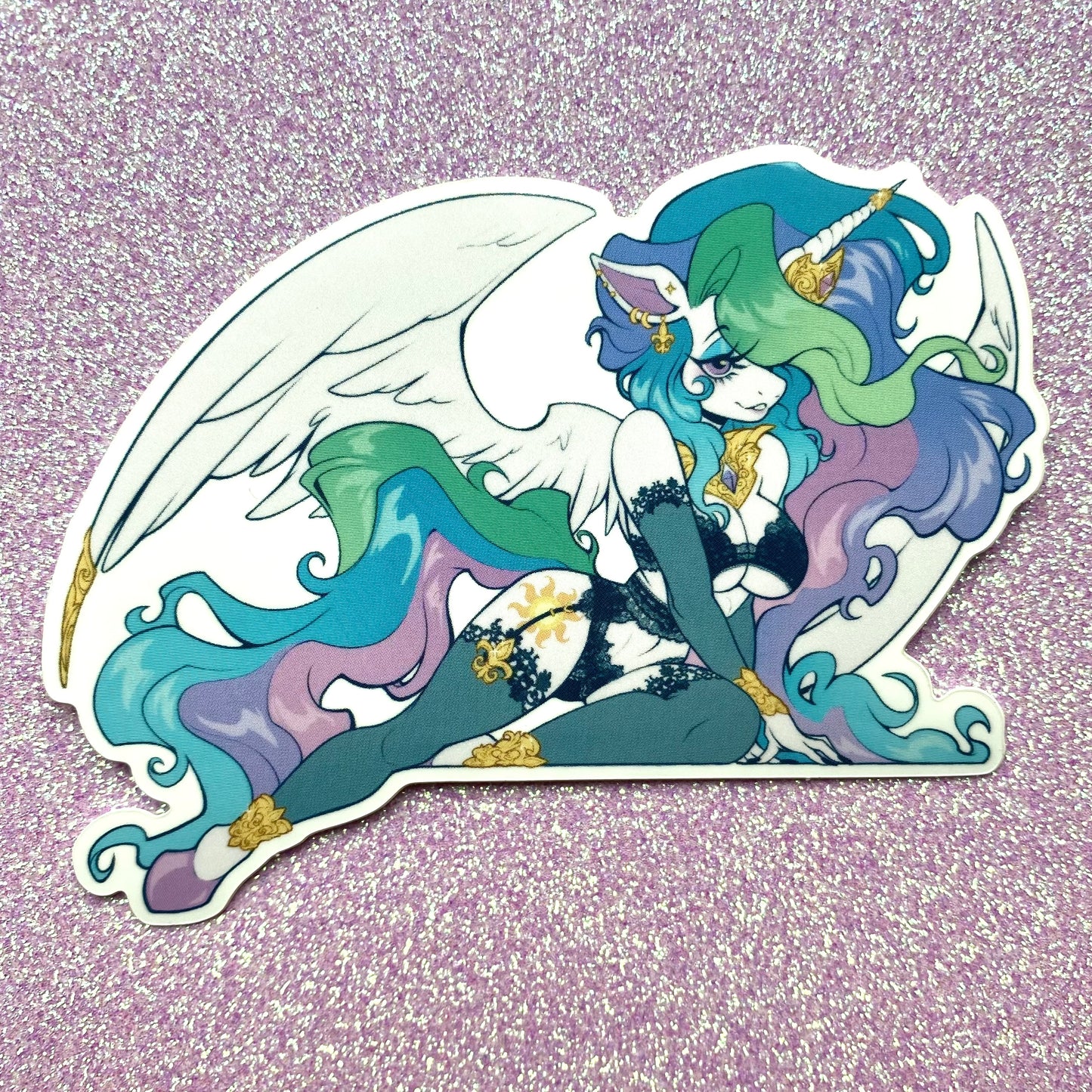 STICKER: Prismatic Queen Alicorn