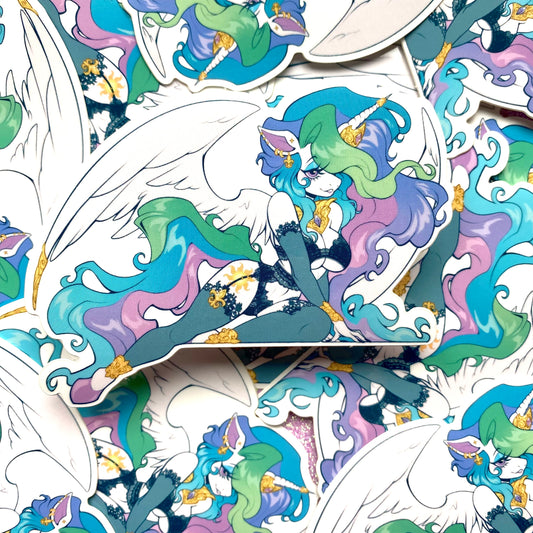 STICKER: Prismatic Queen Alicorn