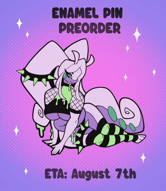 PRE-ORDER: HARD ENAMEL PIN: Slime Dragon Snail