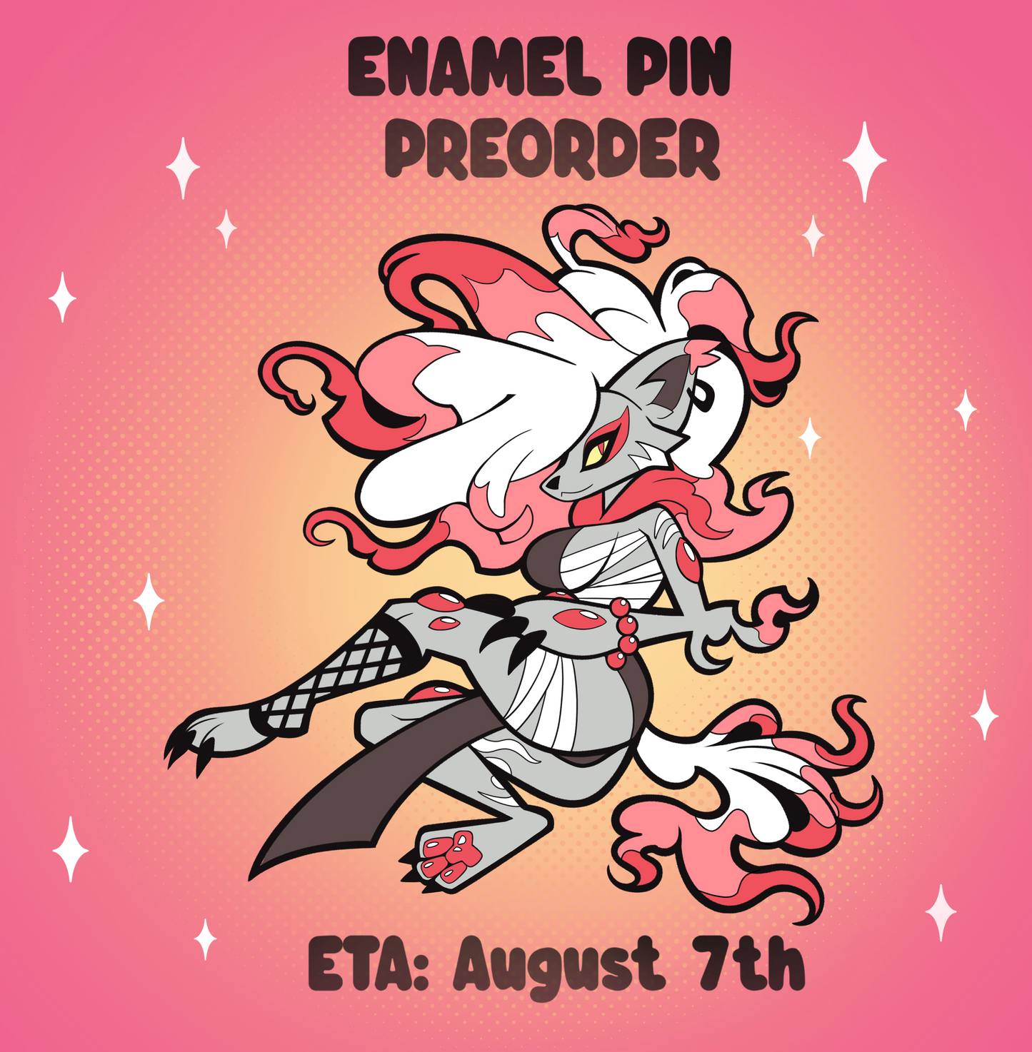 PRE-ORDER: HARD ENAMEL PIN: Ghost Illusion Fox