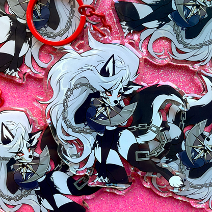 ACRYLIC KEYCHAIN : Helluva Boss - Loona with Scythe